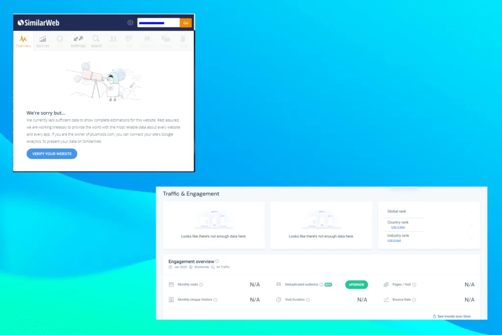 similarweb not working