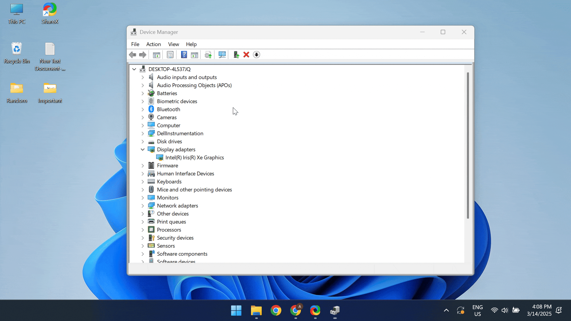 manually select driver for update in windows