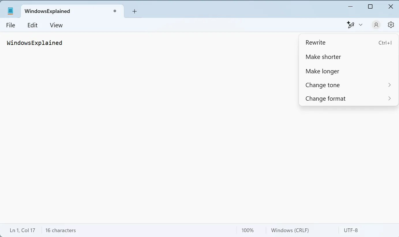 Notepad in Windows 11