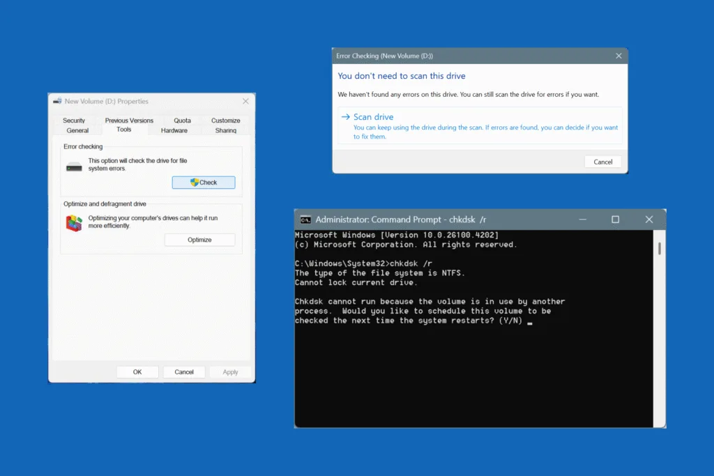 chkdsk command in Windows