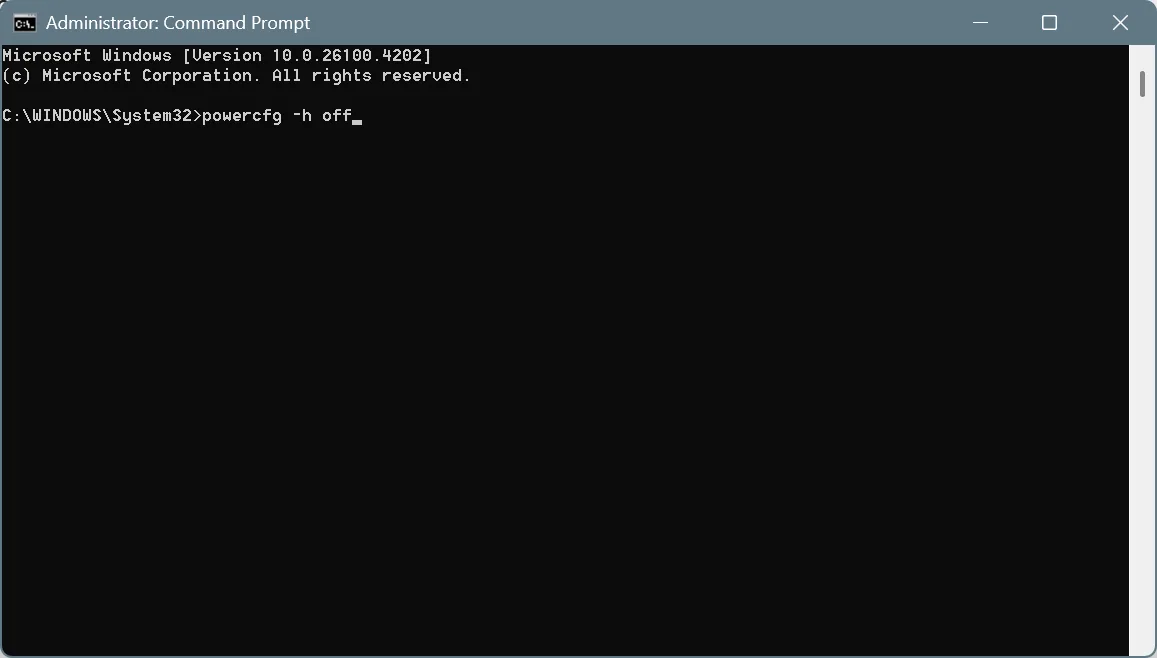 disable hibernate mode in Windows