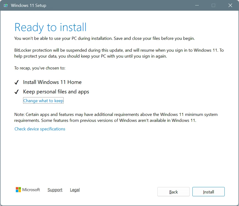 install to repair upgrade windows 11