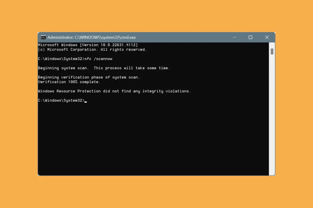 sfc scannow in Windows