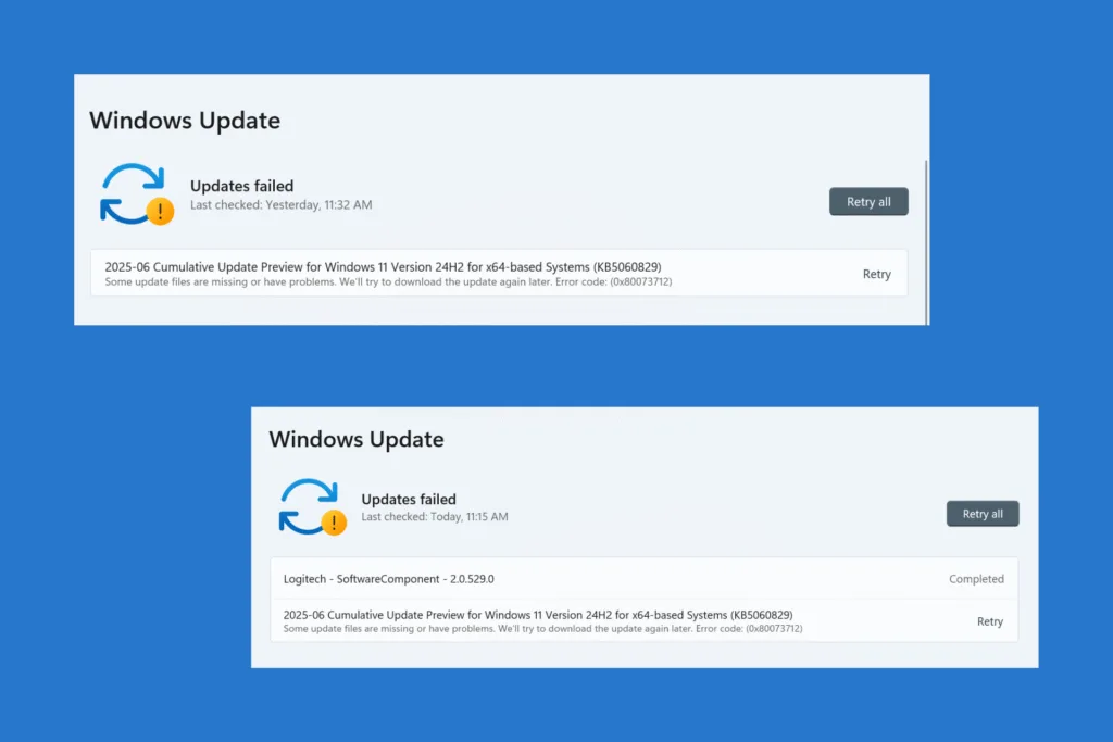 0x80073712 windows update error