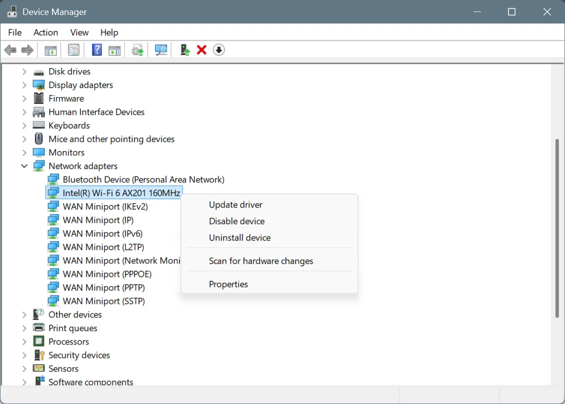 update driver to fix internet not working windows 11