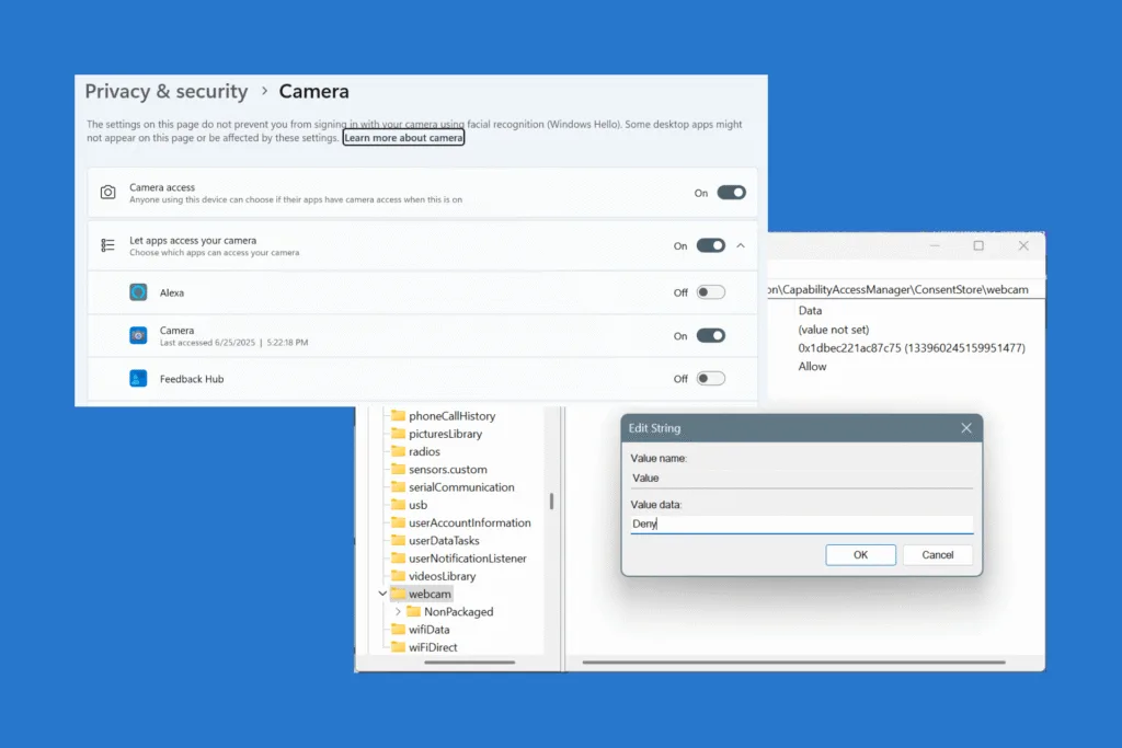 Block Apps from Accessing Webcam windows 11