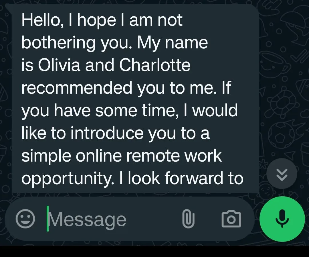 similarweb scam message