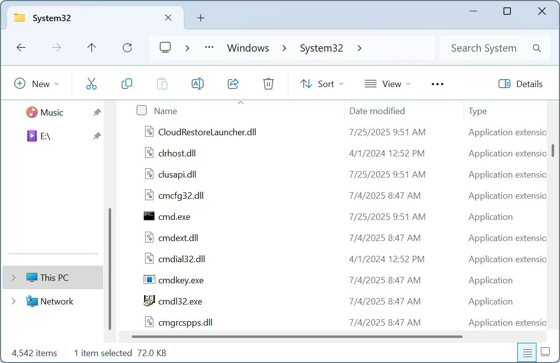 system32 folder
