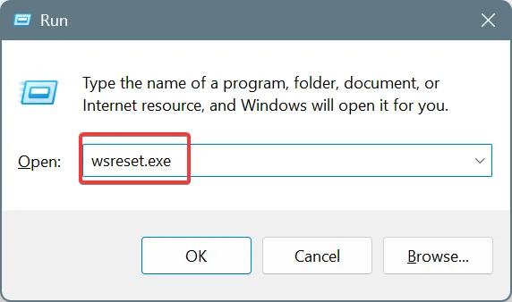 wsreset.exe to reset Microsoft Store
